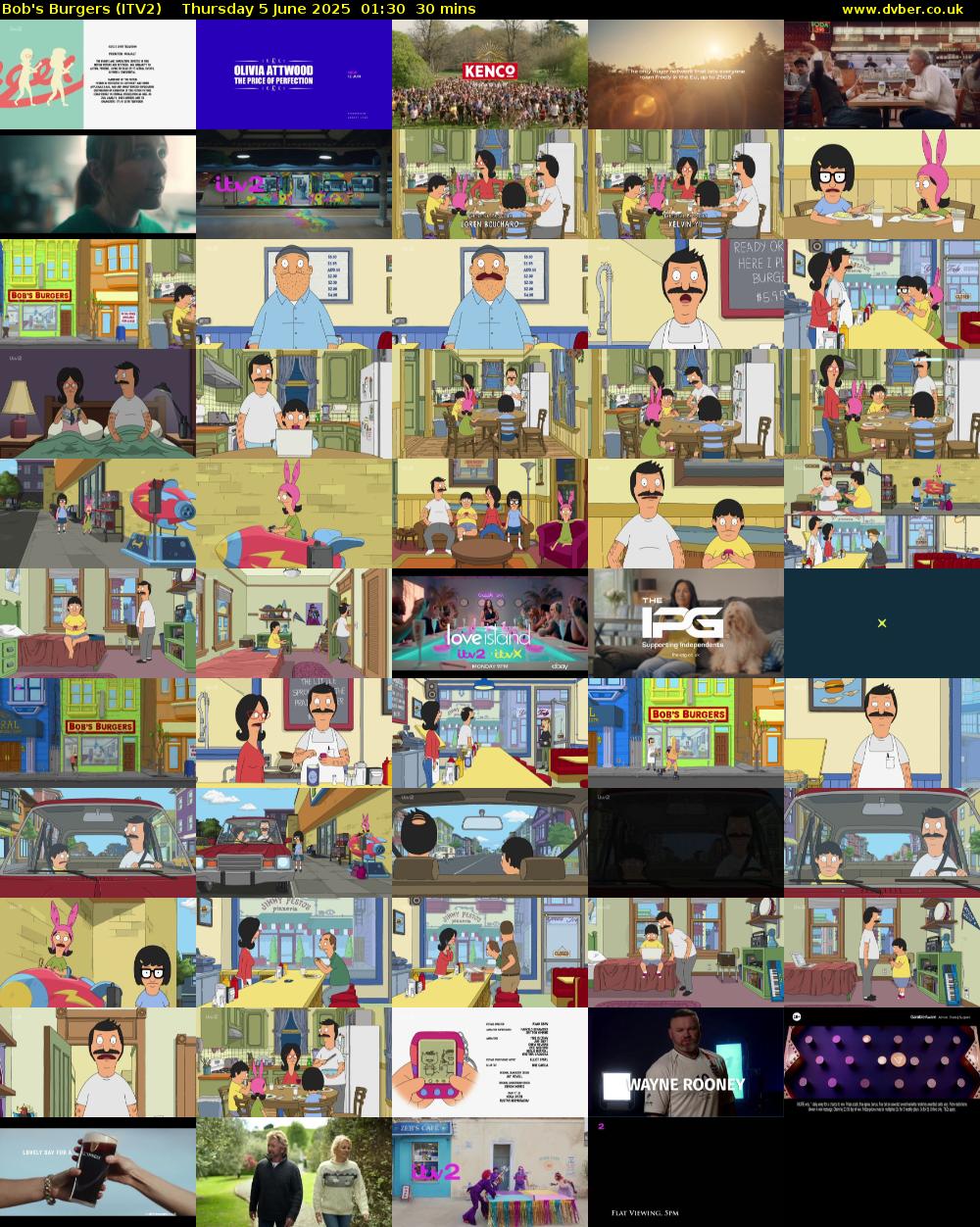 Bob's Burgers (ITV2) Thursday 5 June 2025 01:30 - 02:00