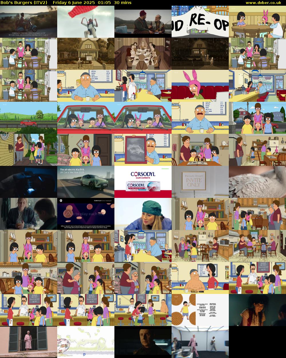 Bob's Burgers (ITV2) Friday 6 June 2025 01:05 - 01:35