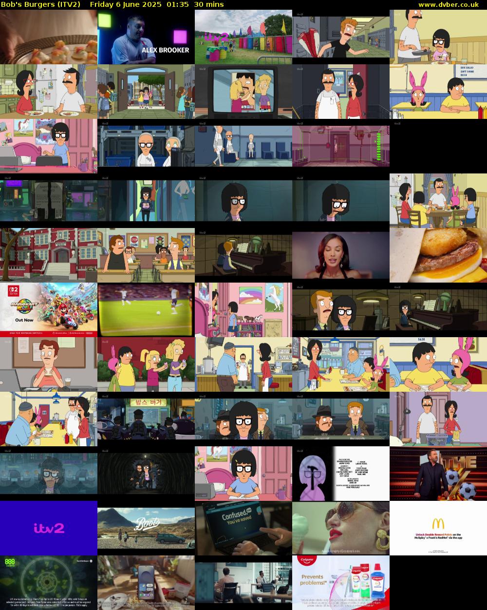 Bob's Burgers (ITV2) Friday 6 June 2025 01:35 - 02:05