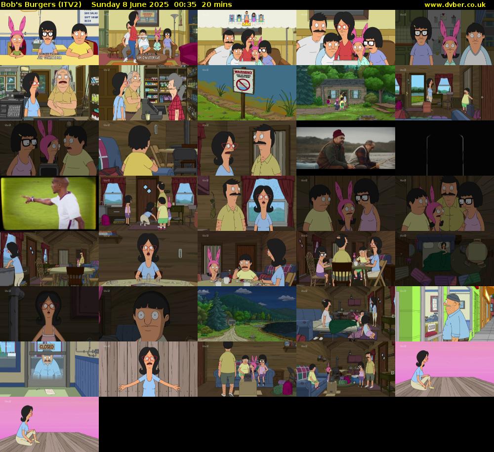 Bob's Burgers (ITV2) Sunday 8 June 2025 00:35 - 00:55