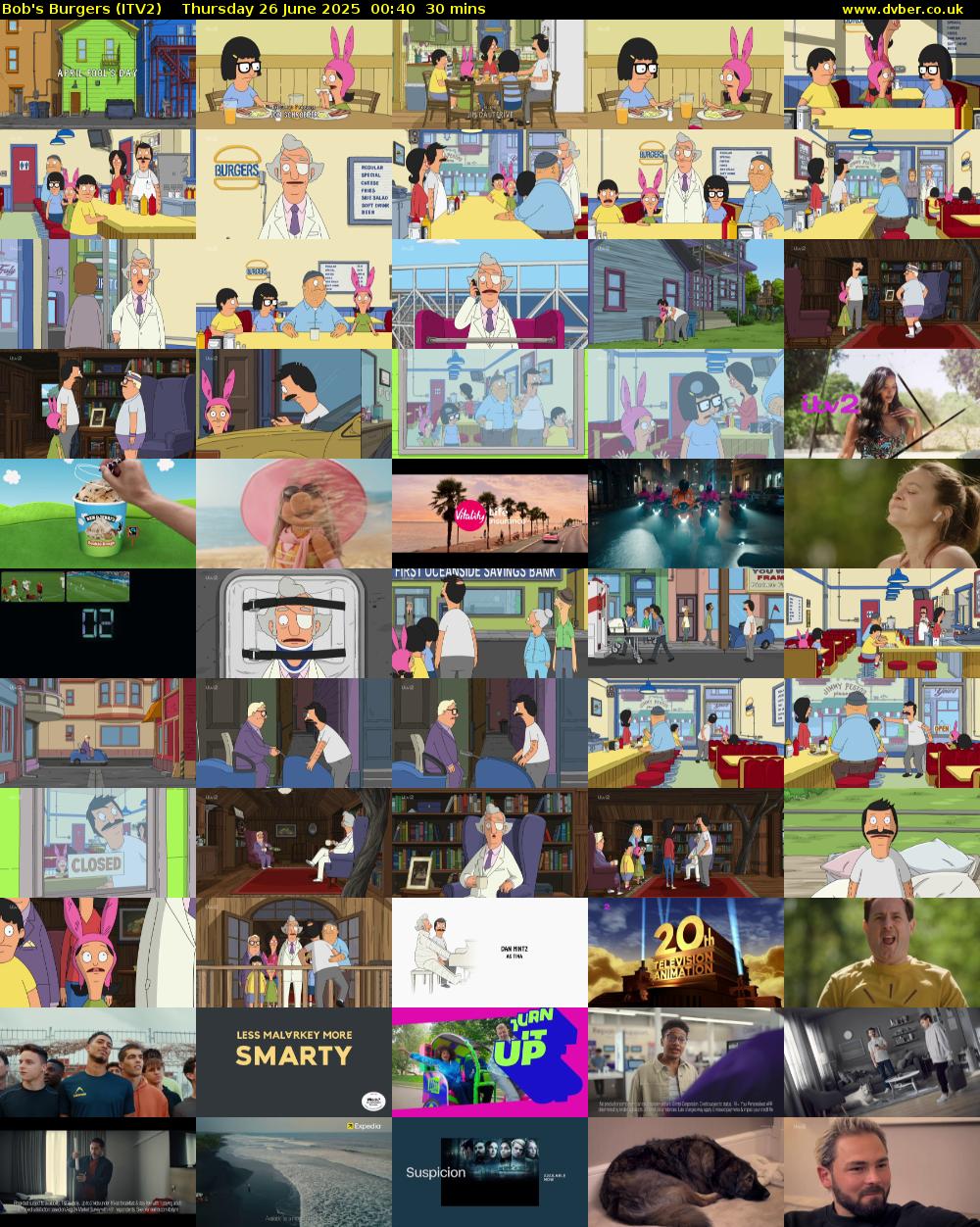 Bob's Burgers (ITV2) Thursday 26 June 2025 00:40 - 01:10
