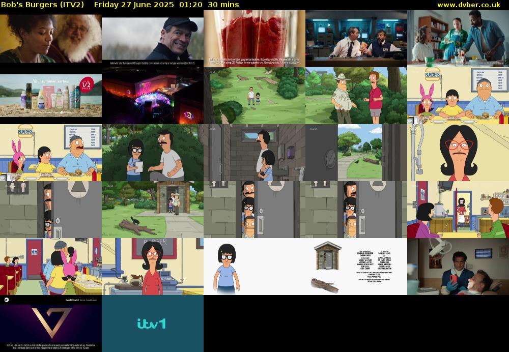 Bob's Burgers (ITV2) Friday 27 June 2025 01:20 - 01:50