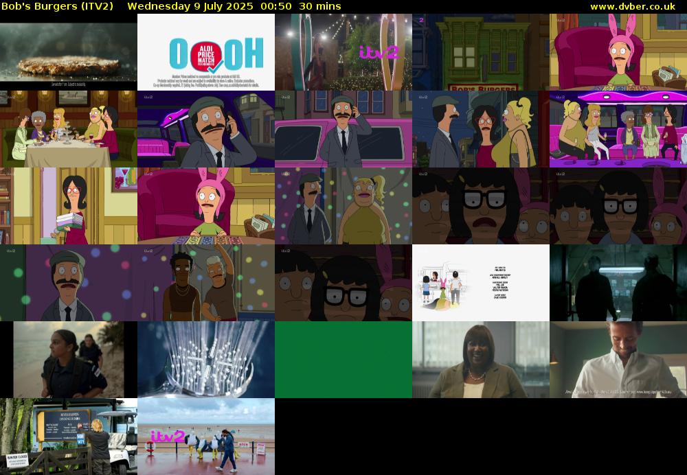 Bob's Burgers (ITV2) Wednesday 9 July 2025 00:50 - 01:20