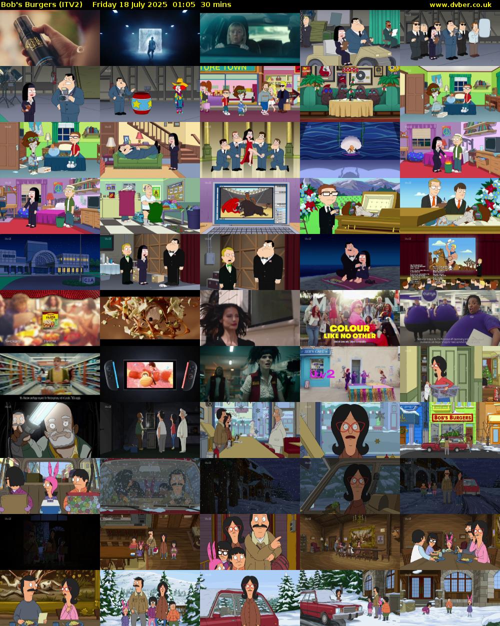 Bob's Burgers (ITV2) Friday 18 July 2025 01:05 - 01:35