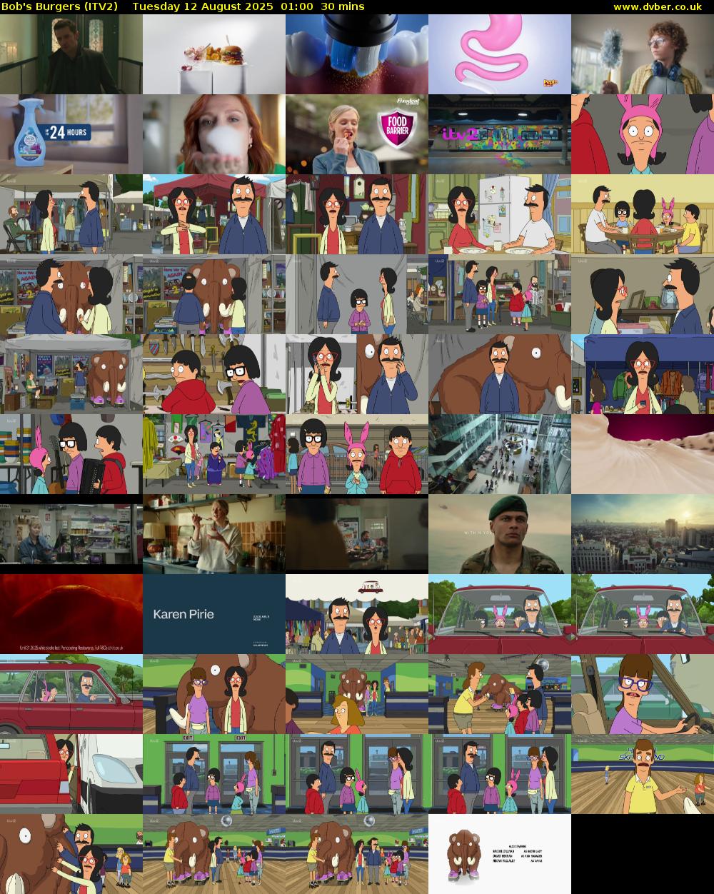 Bob's Burgers (ITV2) Tuesday 12 August 2025 01:00 - 01:30