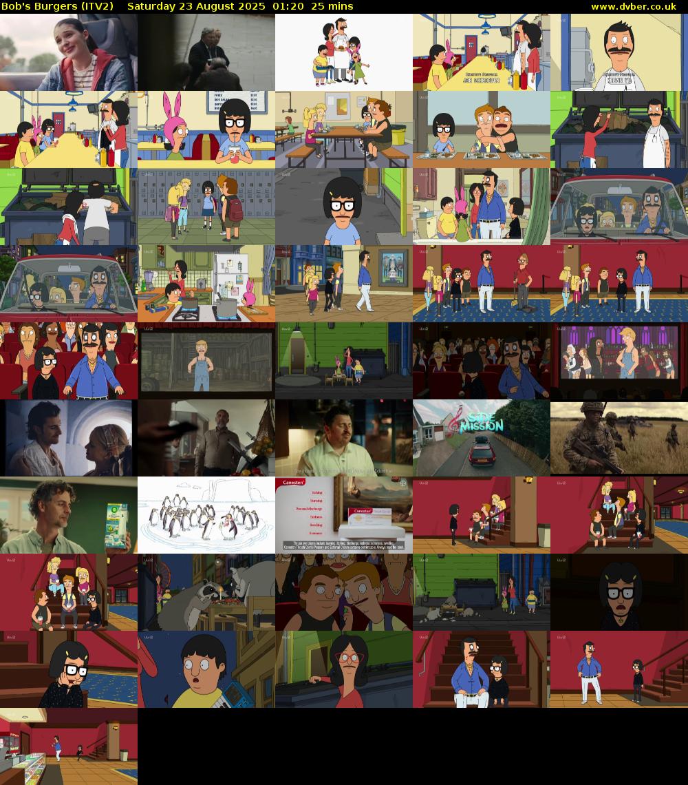 Bob's Burgers (ITV2) Saturday 23 August 2025 01:20 - 01:45