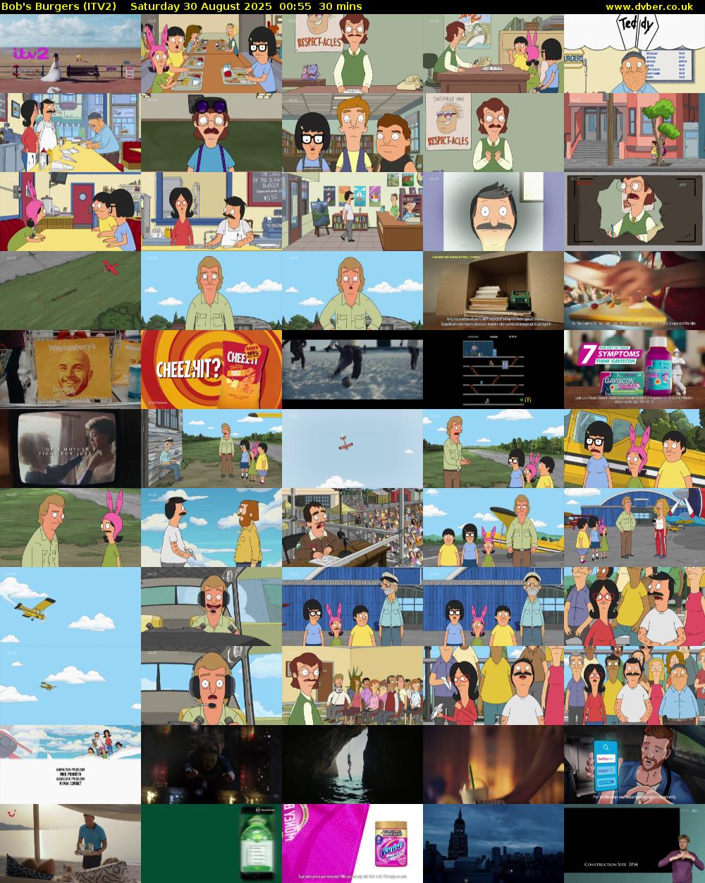 Bob's Burgers (ITV2) Saturday 30 August 2025 00:55 - 01:25