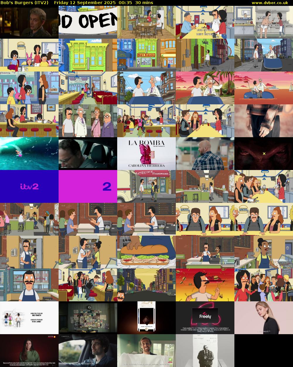 Bob's Burgers (ITV2) Friday 12 September 2025 00:35 - 01:05