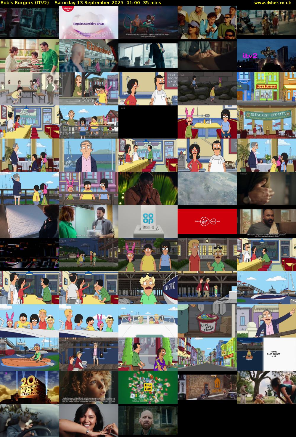 Bob's Burgers (ITV2) Saturday 13 September 2025 01:00 - 01:35