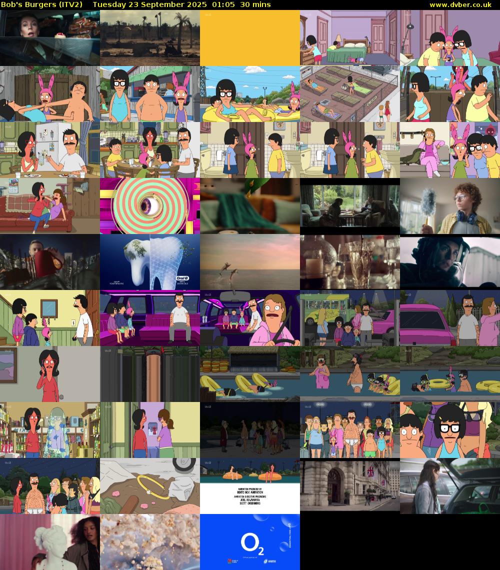Bob's Burgers (ITV2) Tuesday 23 September 2025 01:05 - 01:35