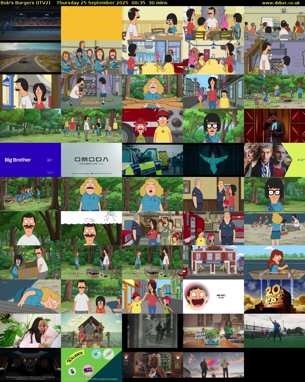 Bob's Burgers (ITV2) Thursday 25 September 2025 00:35 - 01:05