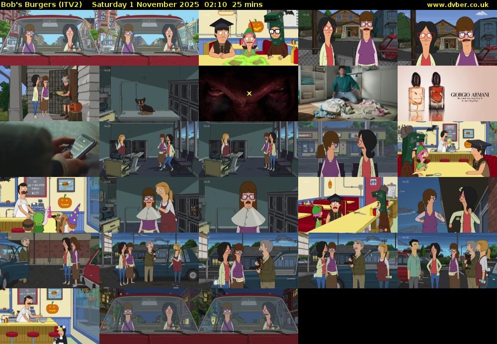 Bob's Burgers (ITV2) Saturday 1 November 2025 02:10 - 02:35