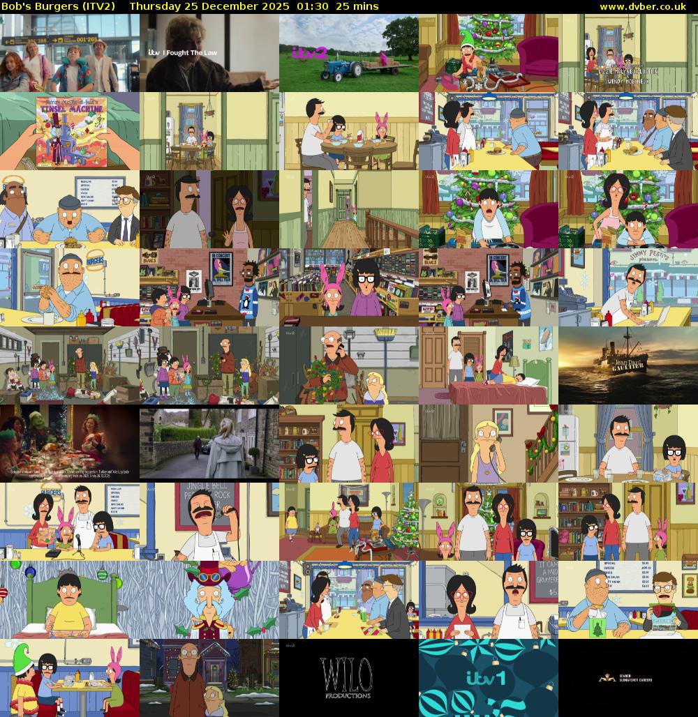 Bob's Burgers (ITV2) Thursday 25 December 2025 01:30 - 01:55