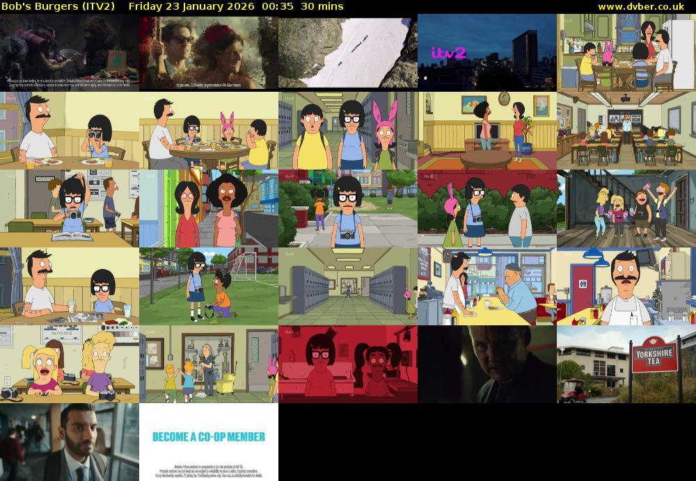 Bob's Burgers (ITV2) Friday 23 January 2026 00:35 - 01:05