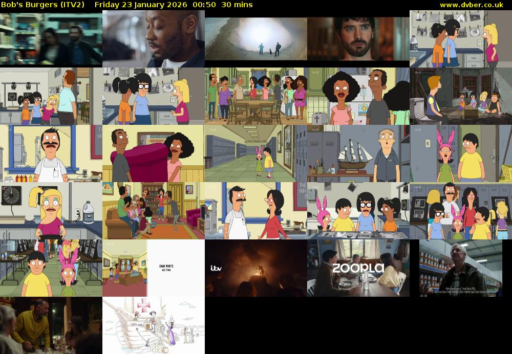 Bob's Burgers (ITV2) Friday 23 January 2026 00:50 - 01:20