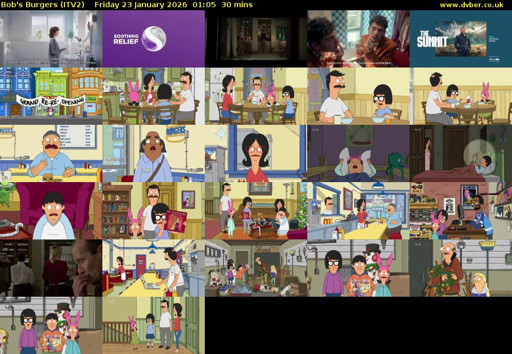 Bob's Burgers (ITV2) Friday 23 January 2026 01:05 - 01:35