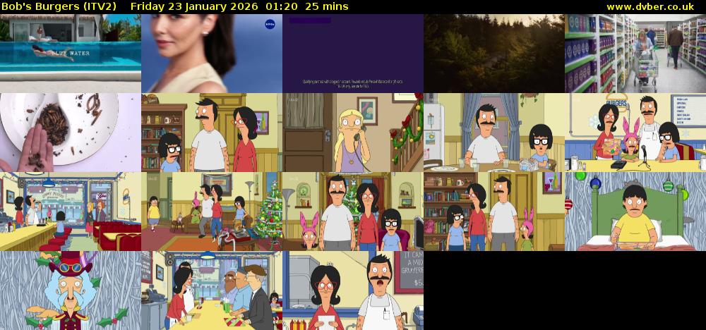 Bob's Burgers (ITV2) Friday 23 January 2026 01:20 - 01:45