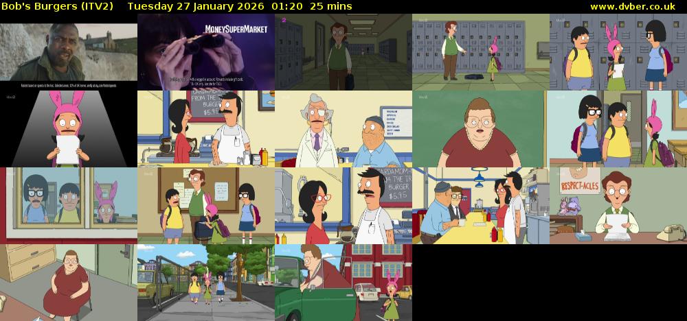 Bob's Burgers (ITV2) Tuesday 27 January 2026 01:20 - 01:45
