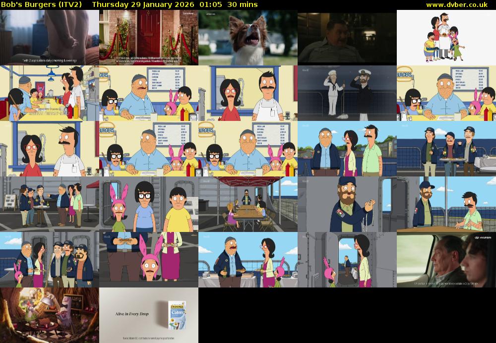 Bob's Burgers (ITV2) Thursday 29 January 2026 01:05 - 01:35