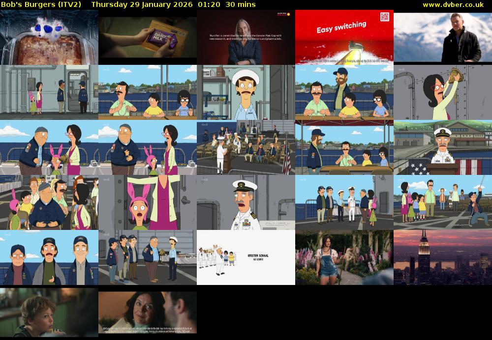 Bob's Burgers (ITV2) Thursday 29 January 2026 01:20 - 01:50