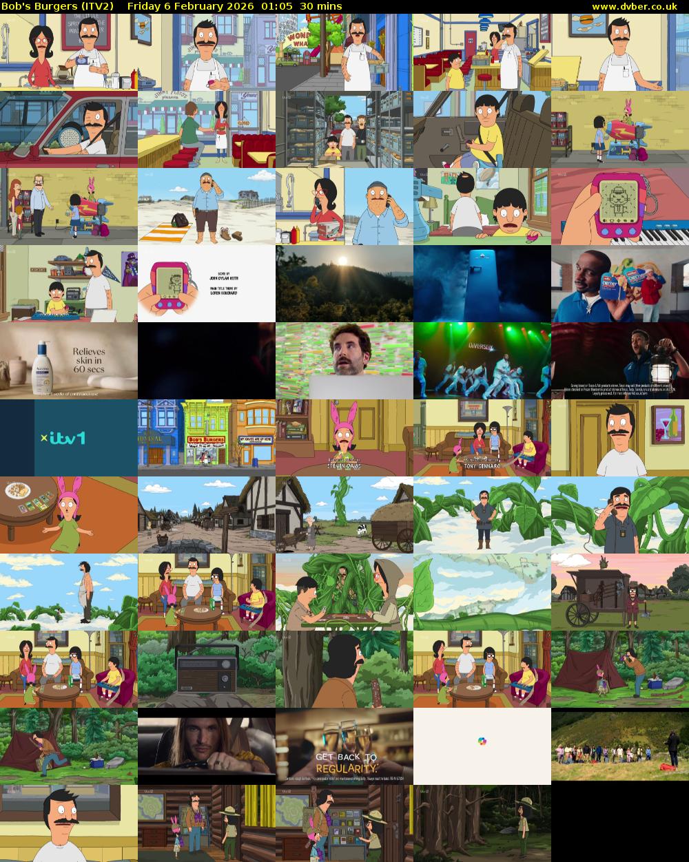 Bob's Burgers (ITV2) Friday 6 February 2026 01:05 - 01:35