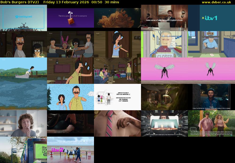Bob's Burgers (ITV2) Friday 13 February 2026 00:50 - 01:20