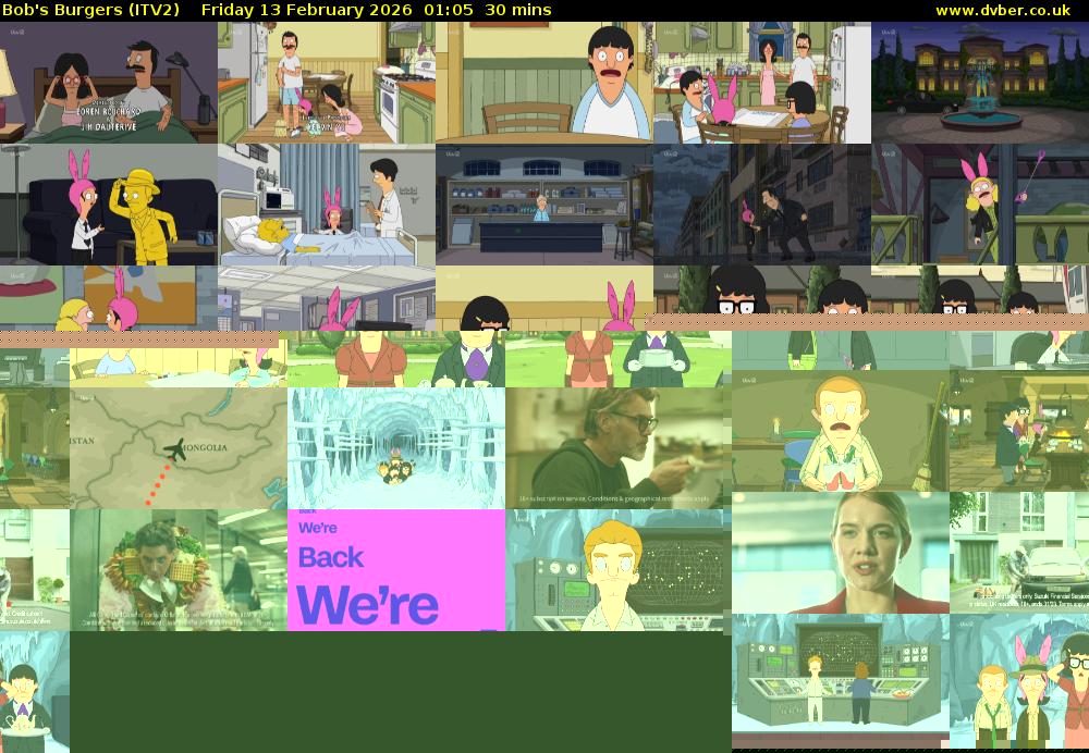 Bob's Burgers (ITV2) Friday 13 February 2026 01:05 - 01:35
