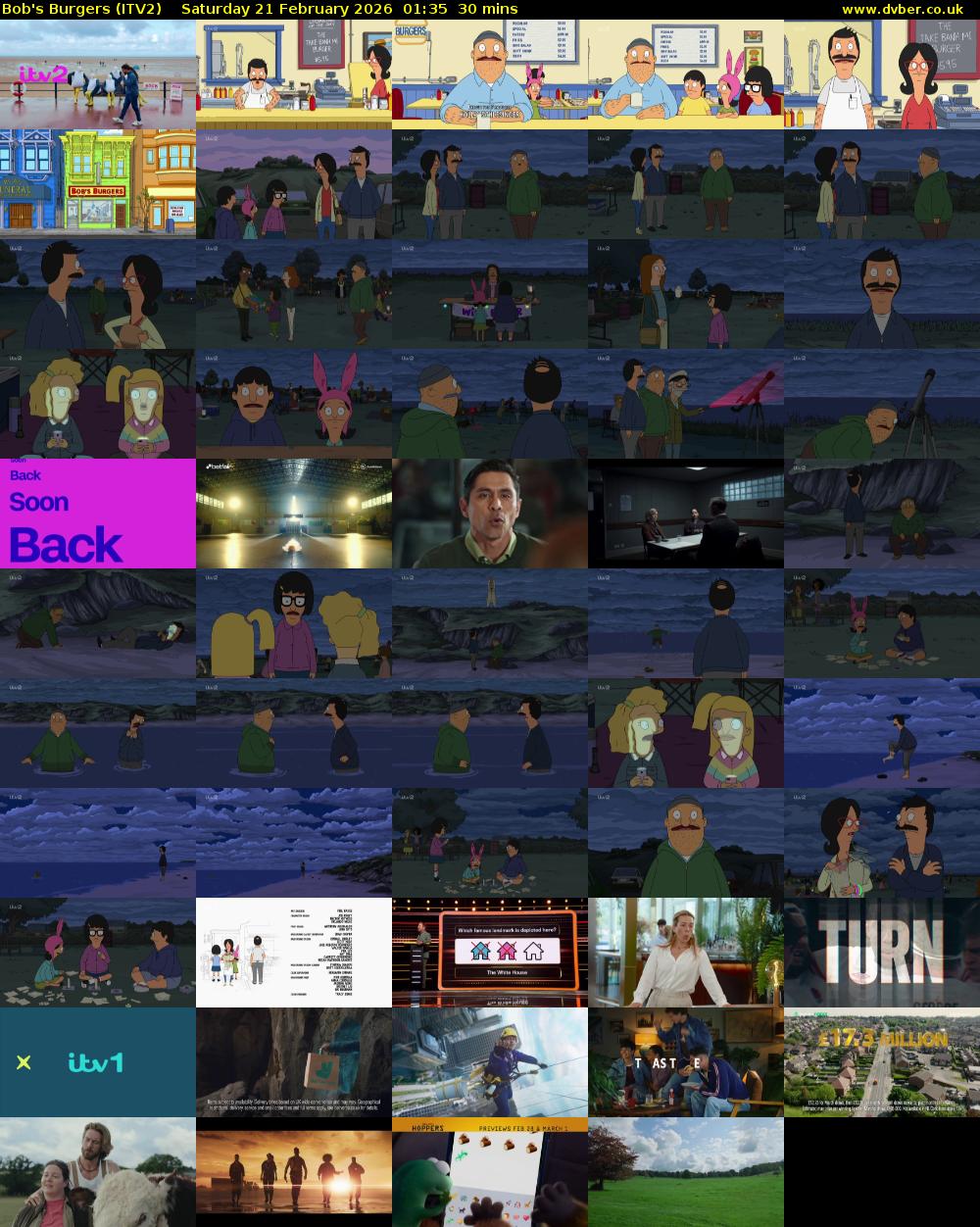 Bob's Burgers (ITV2) Saturday 21 February 2026 01:35 - 02:05