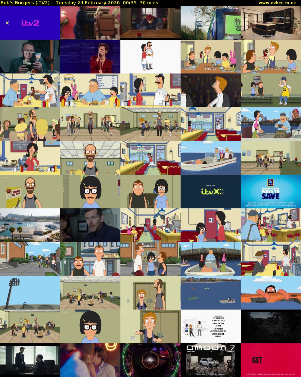 Bob's Burgers (ITV2) Tuesday 24 February 2026 00:35 - 01:05