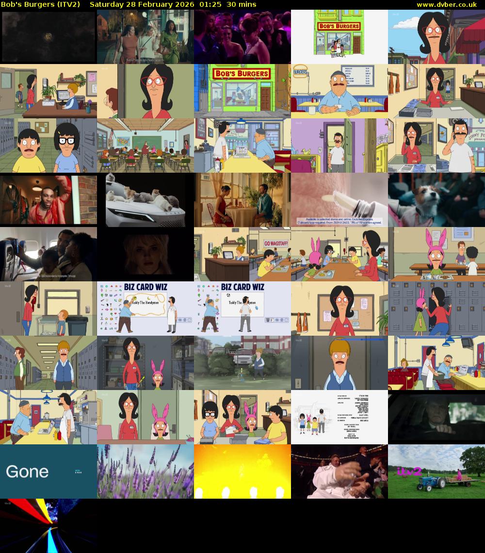 Bob's Burgers (ITV2) Saturday 28 February 2026 01:25 - 01:55
