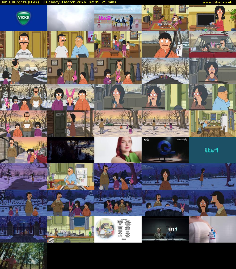 Bob's Burgers (ITV2) Tuesday 3 March 2026 02:05 - 02:30