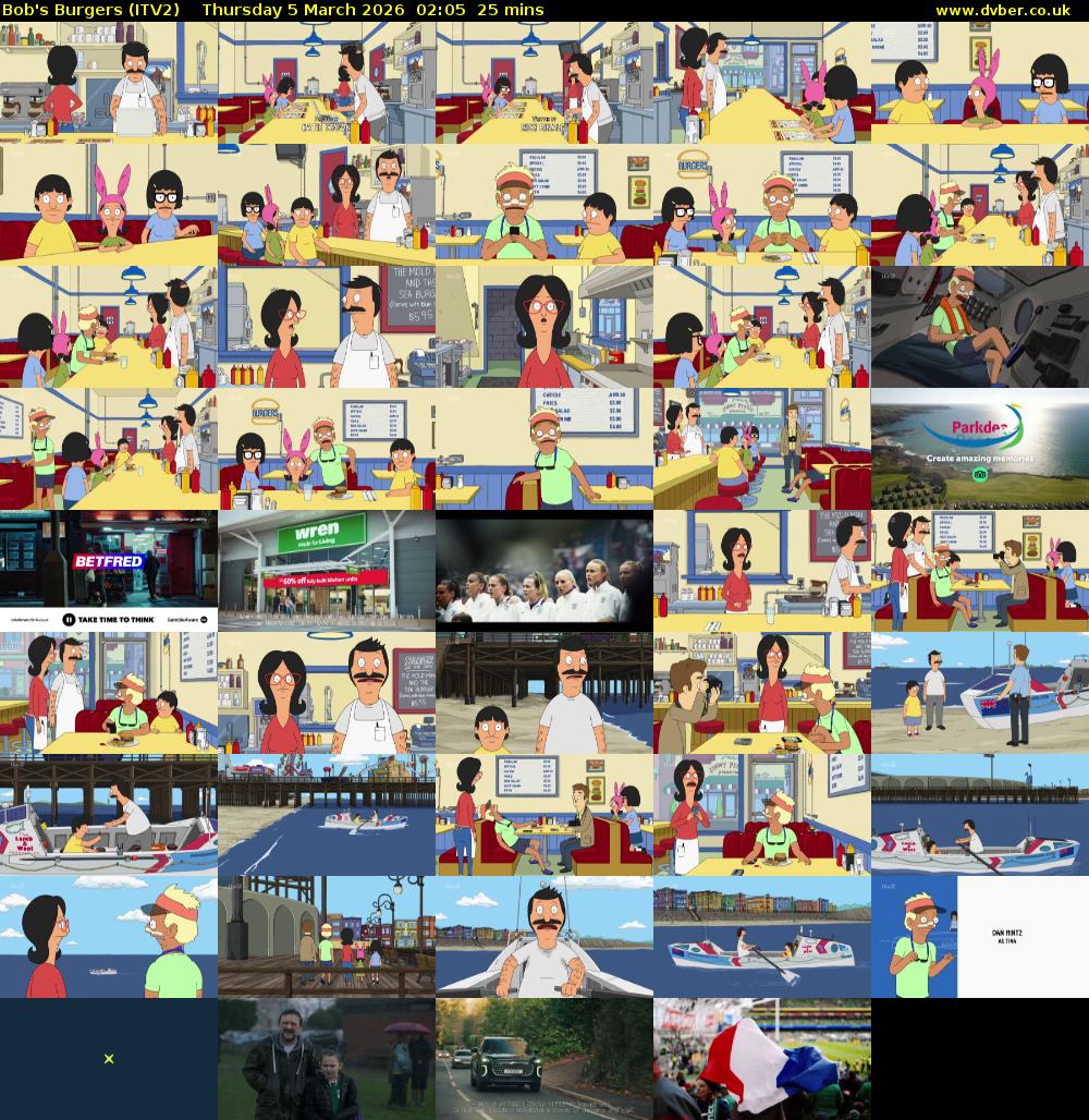 Bob's Burgers (ITV2) Thursday 5 March 2026 02:05 - 02:30