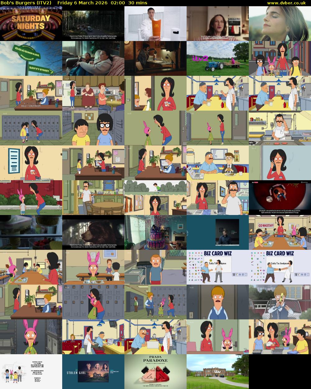 Bob's Burgers (ITV2) Friday 6 March 2026 02:00 - 02:30