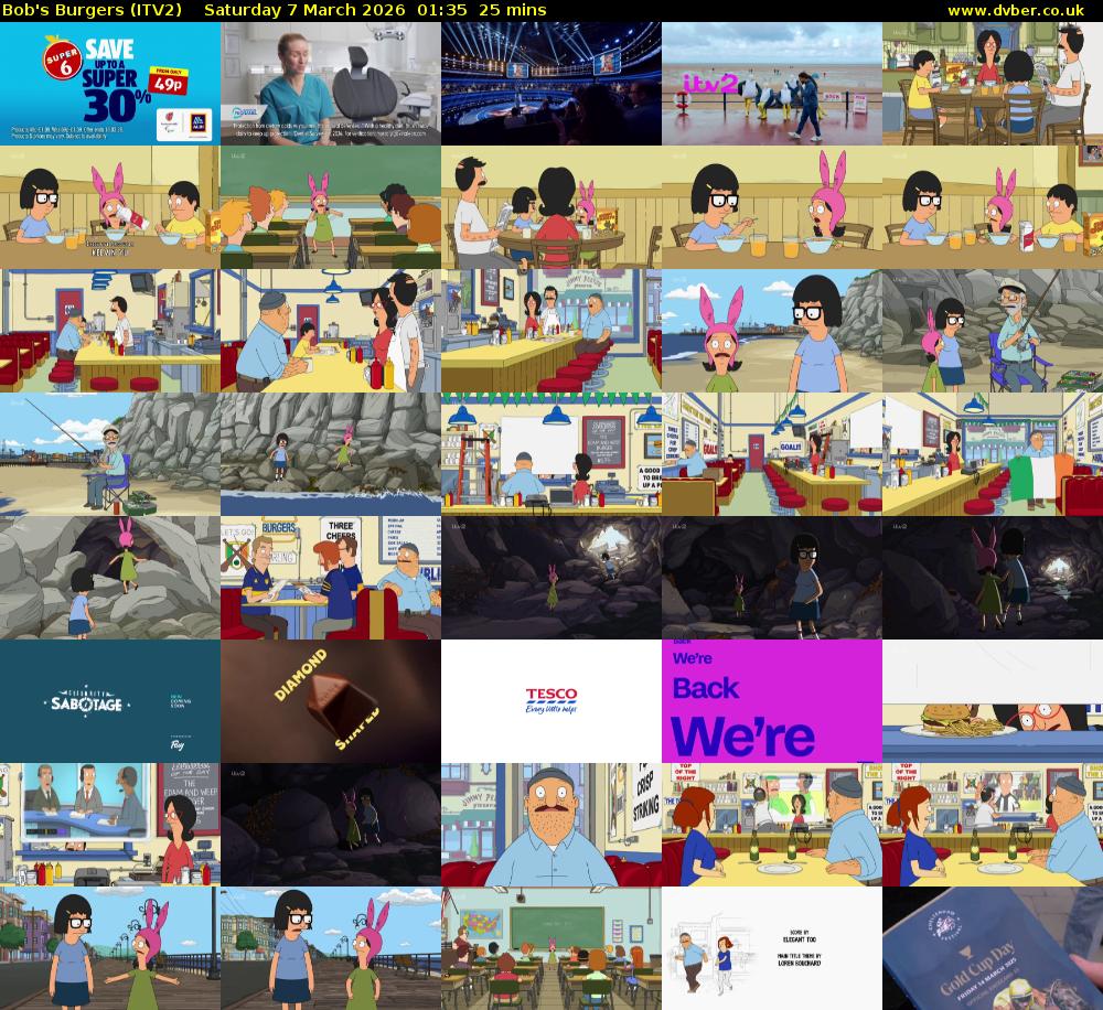 Bob's Burgers (ITV2) Saturday 7 March 2026 01:35 - 02:00