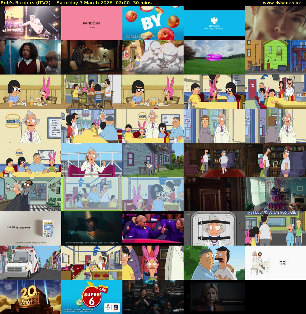 Bob's Burgers (ITV2) Saturday 7 March 2026 02:00 - 02:30