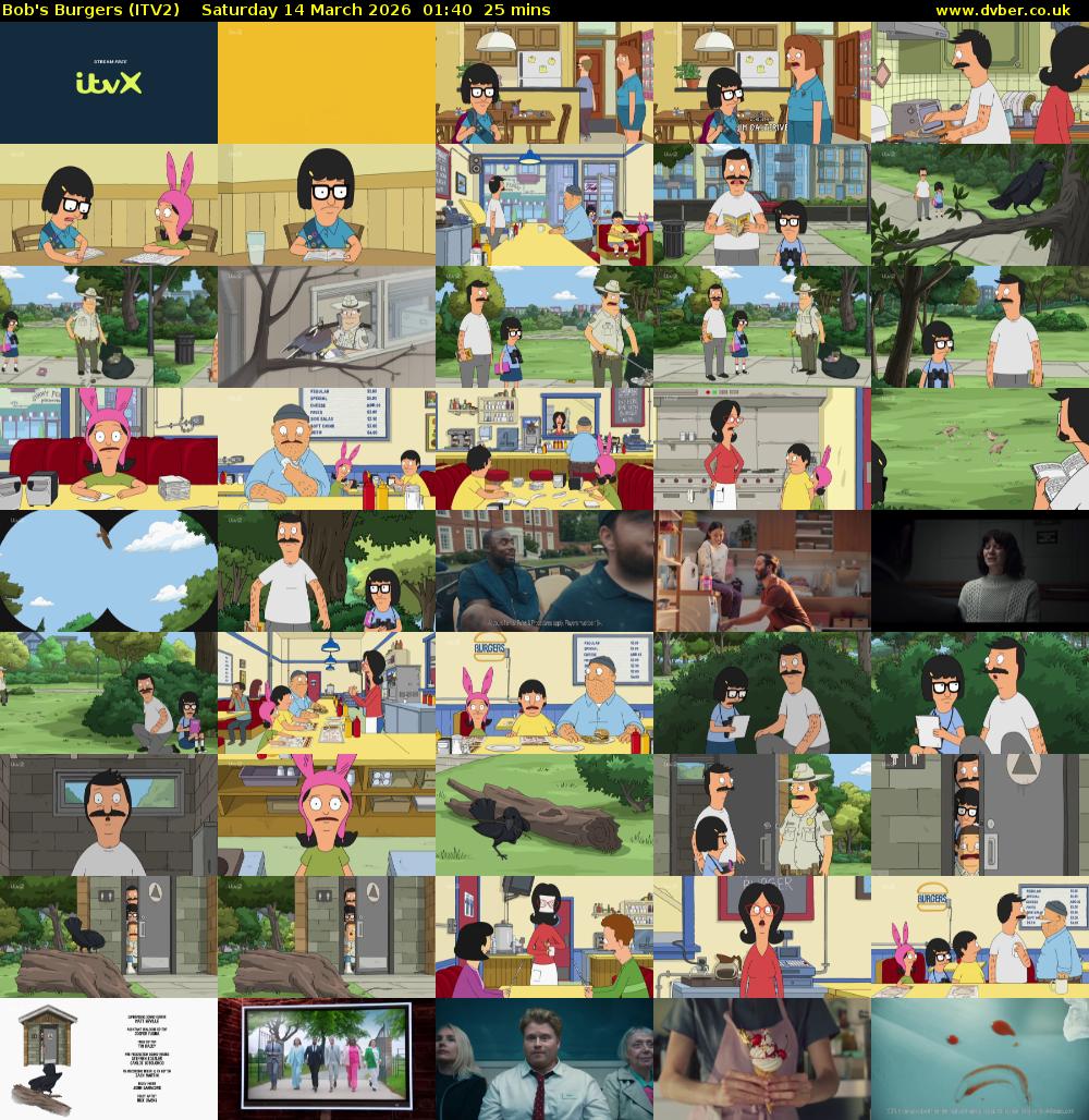 Bob's Burgers (ITV2) Saturday 14 March 2026 01:40 - 02:05