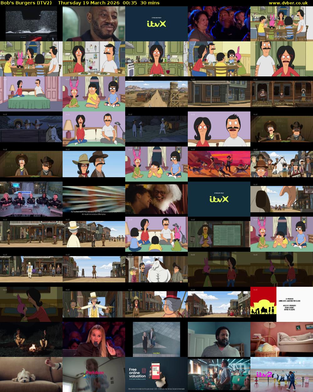 Bob's Burgers (ITV2) Thursday 19 March 2026 00:35 - 01:05