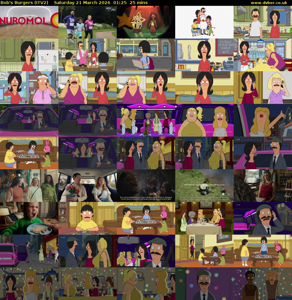 Bob's Burgers (ITV2) Saturday 21 March 2026 01:25 - 01:50