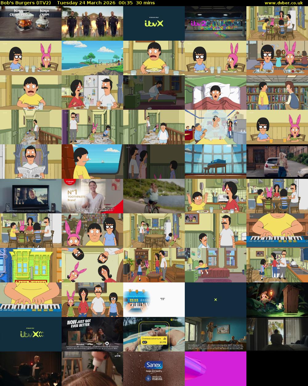 Bob's Burgers (ITV2) Tuesday 24 March 2026 00:35 - 01:05
