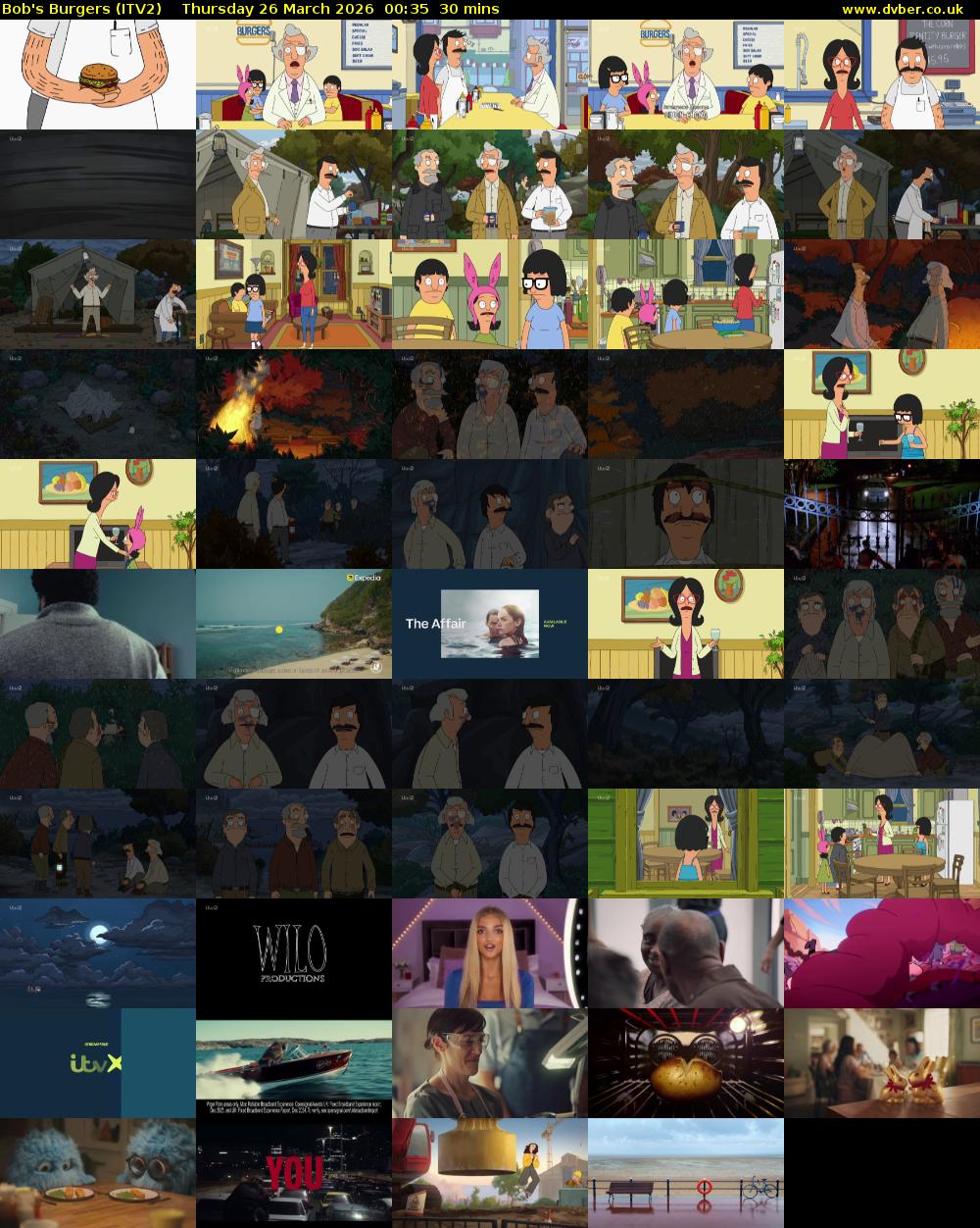 Bob's Burgers (ITV2) Thursday 26 March 2026 00:35 - 01:05