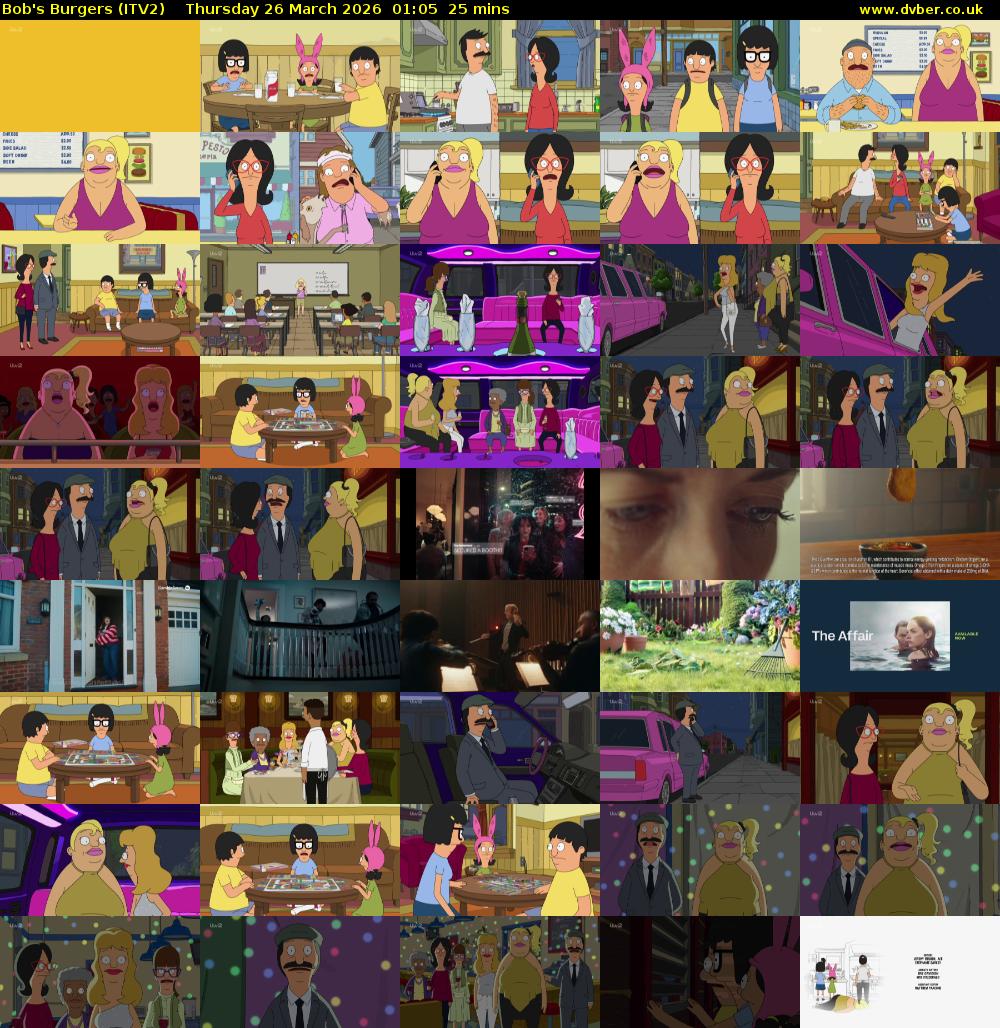 Bob's Burgers (ITV2) Thursday 26 March 2026 01:05 - 01:30
