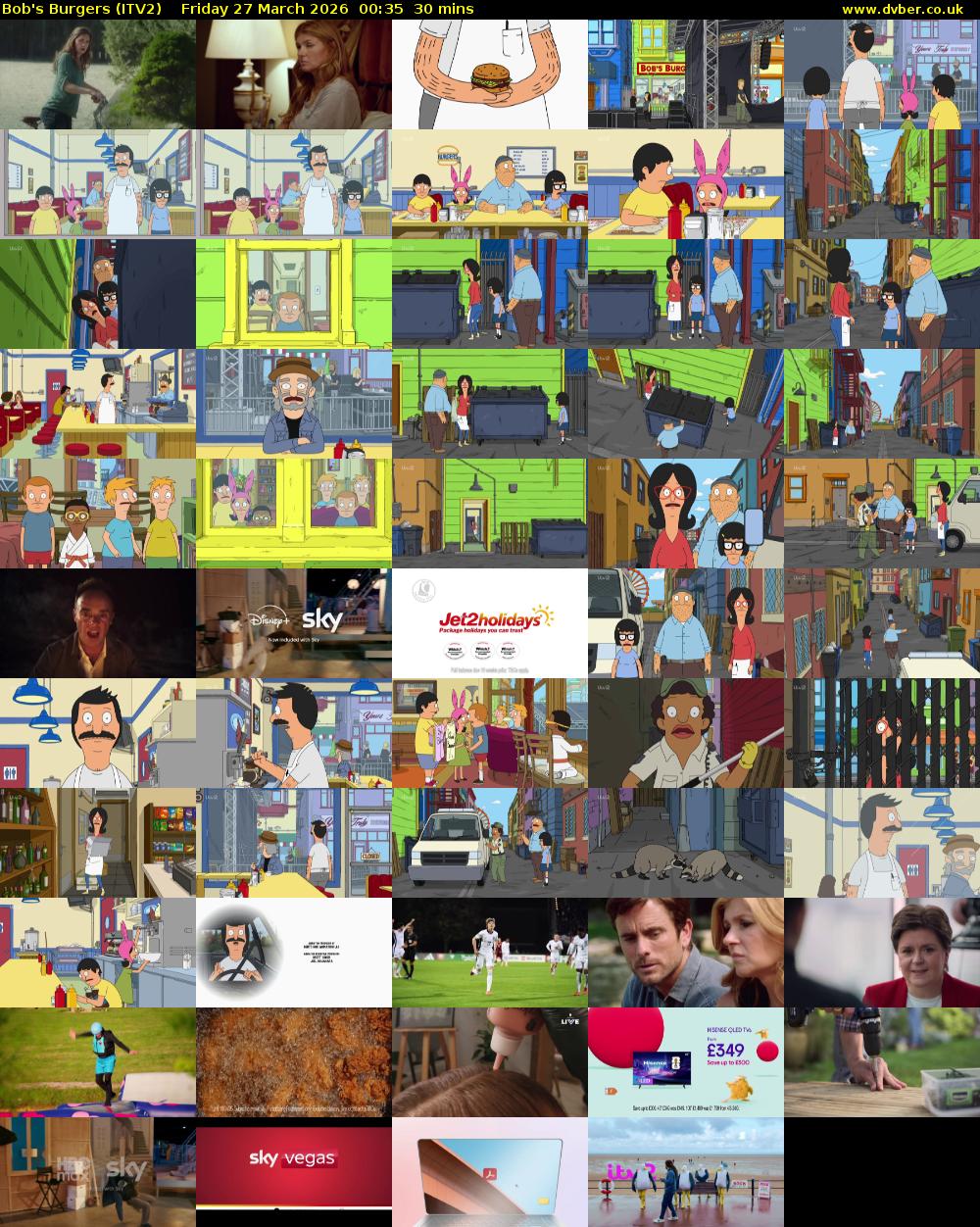 Bob's Burgers (ITV2) Friday 27 March 2026 00:35 - 01:05