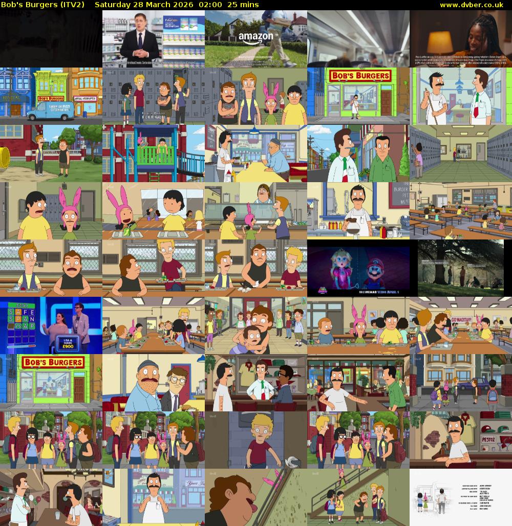 Bob's Burgers (ITV2) Saturday 28 March 2026 02:00 - 02:25