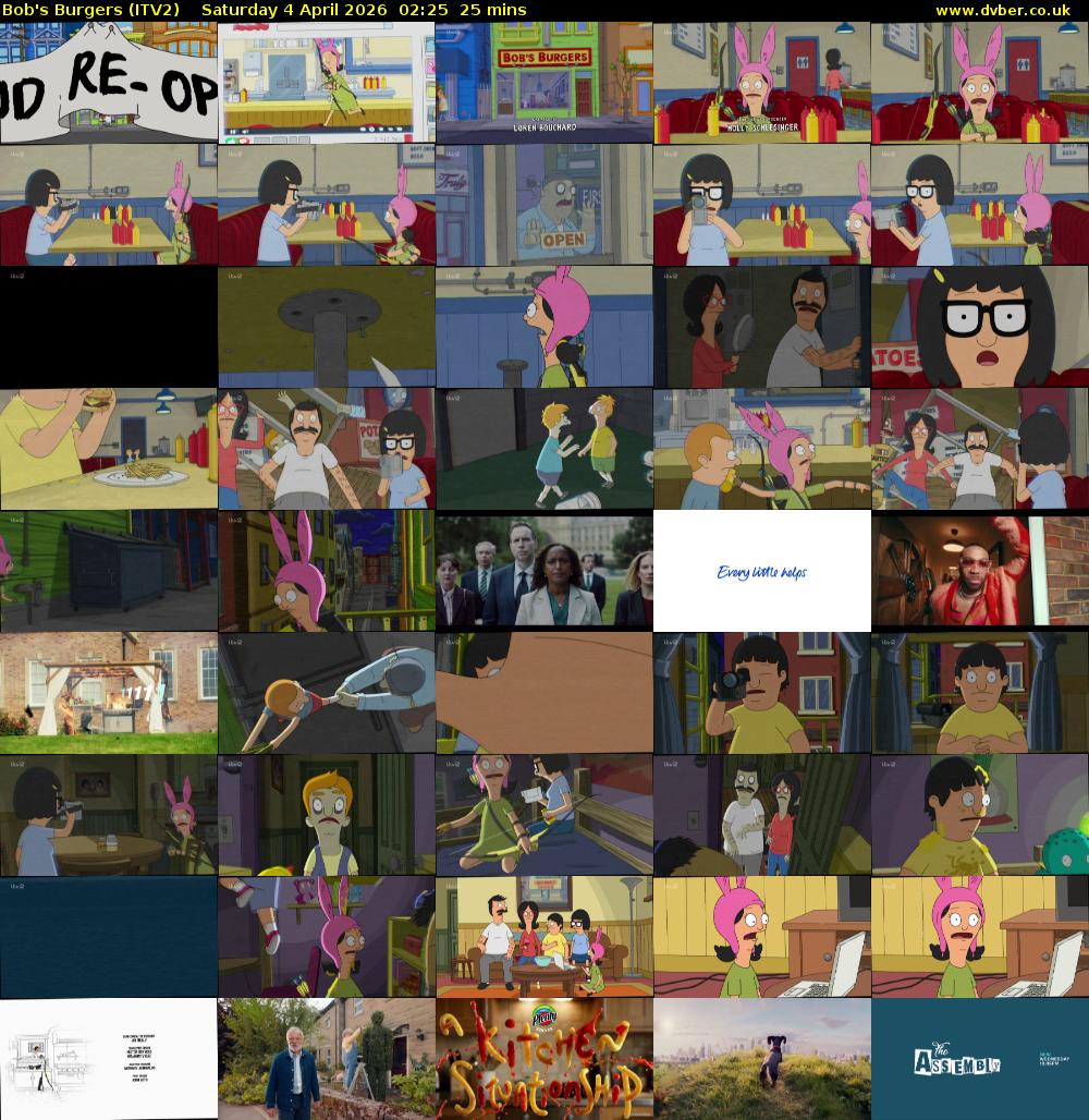 Bob's Burgers (ITV2) Saturday 4 April 2026 02:25 - 02:50