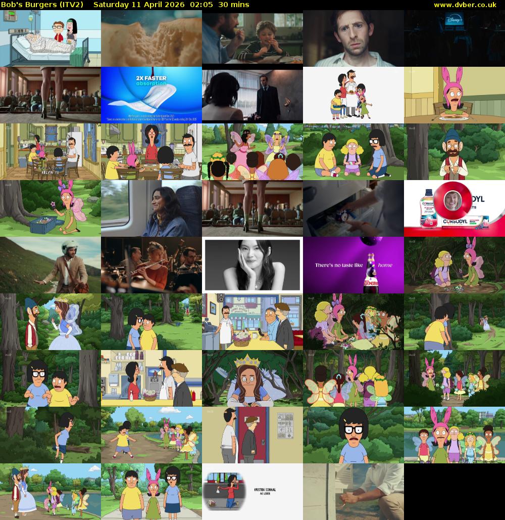 Bob's Burgers (ITV2) Saturday 11 April 2026 02:05 - 02:35