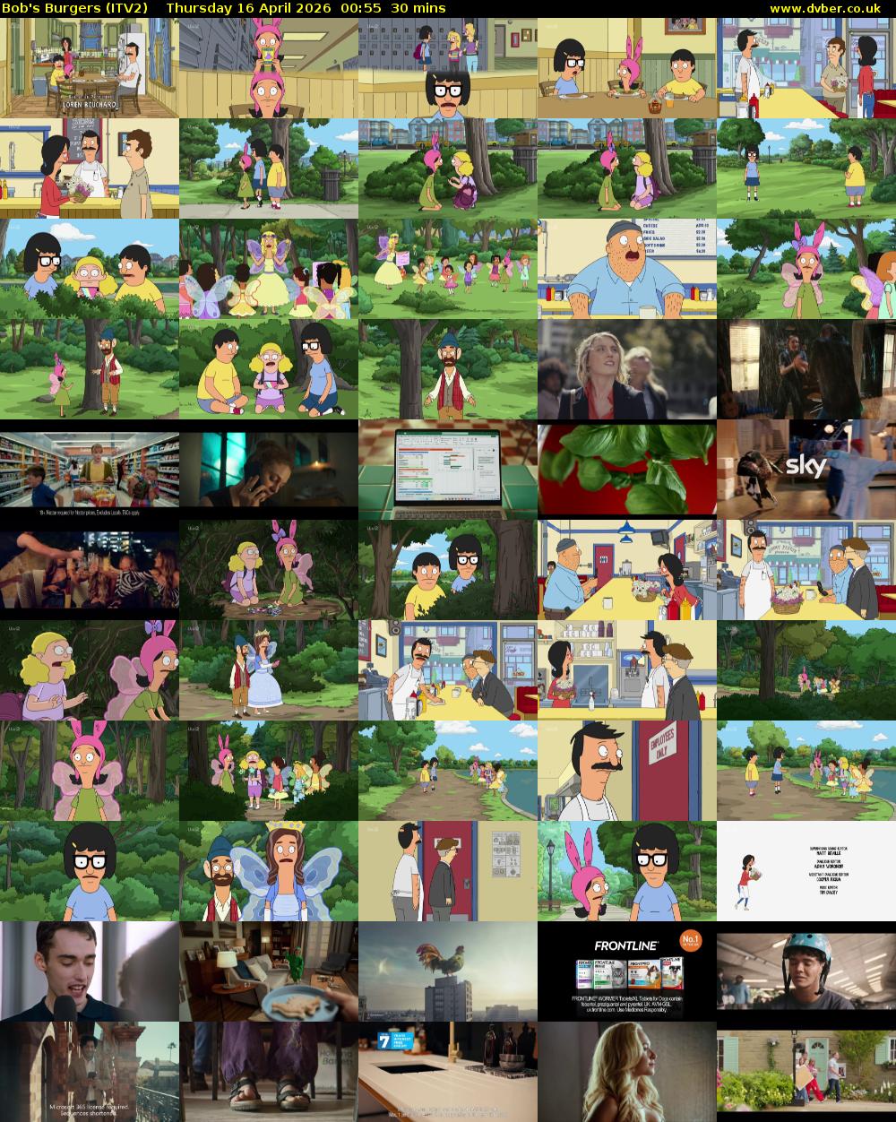 Bob's Burgers (ITV2) Thursday 16 April 2026 00:55 - 01:25