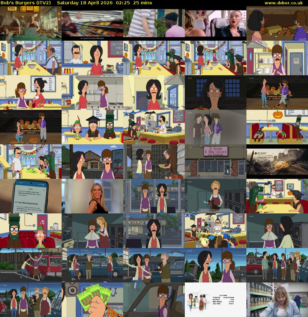 Bob's Burgers (ITV2) Saturday 18 April 2026 02:25 - 02:50