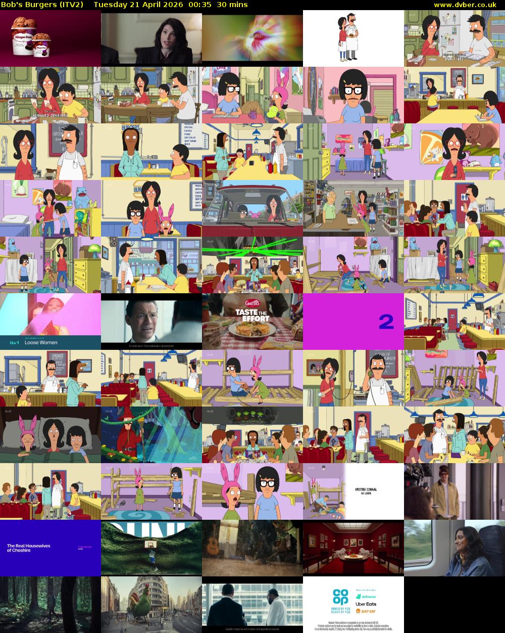 Bob's Burgers (ITV2) Tuesday 21 April 2026 00:35 - 01:05