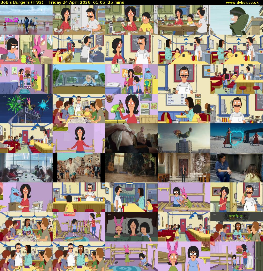 Bob's Burgers (ITV2) Friday 24 April 2026 01:05 - 01:30