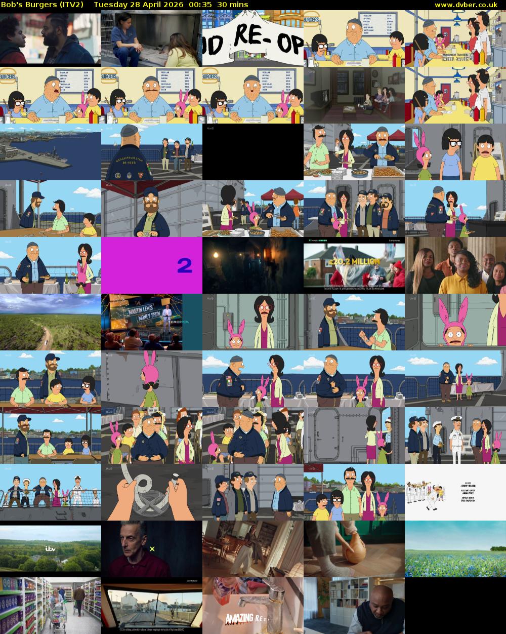 Bob's Burgers (ITV2) Tuesday 28 April 2026 00:35 - 01:05